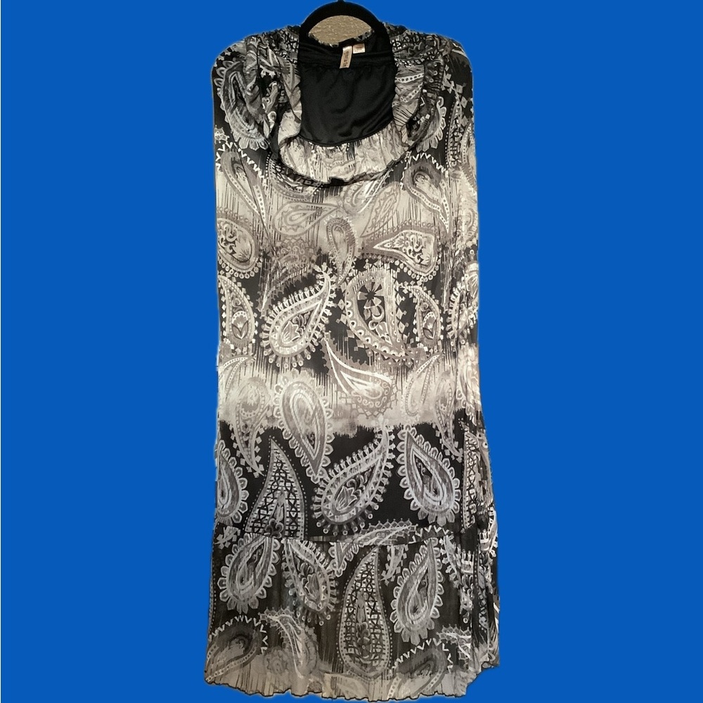 Black and White Paisley Dress